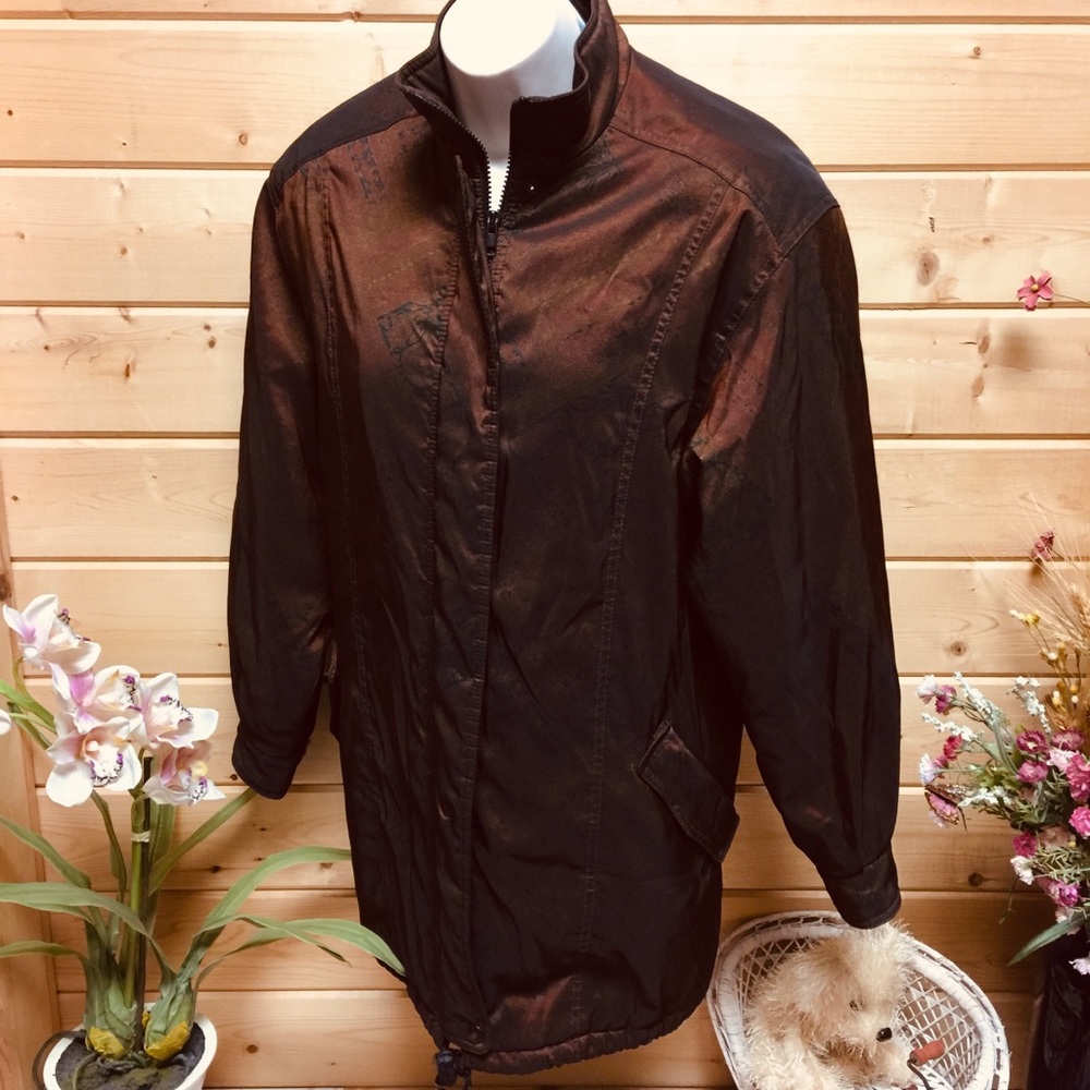 Metallic Bronze Boston Puffed Brown Jacket